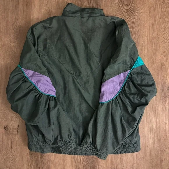 Puma Windbreaker Track Jacket Men’s Medium Colorblock 100% Nylon Vtg 89s 90s - Picture 8 of 8